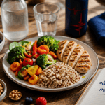 plan alimentaire pour perte de poids assiette légumes quinoa eau