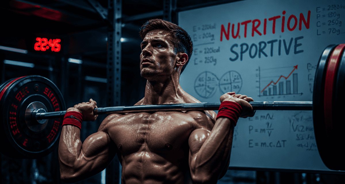 Athlète prise de masse musculaire soulève barre olympique