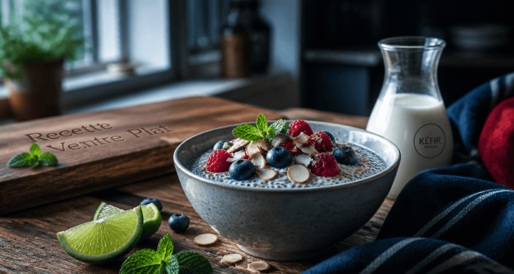 recette pour maigrir le ventre pudding chia kéfir