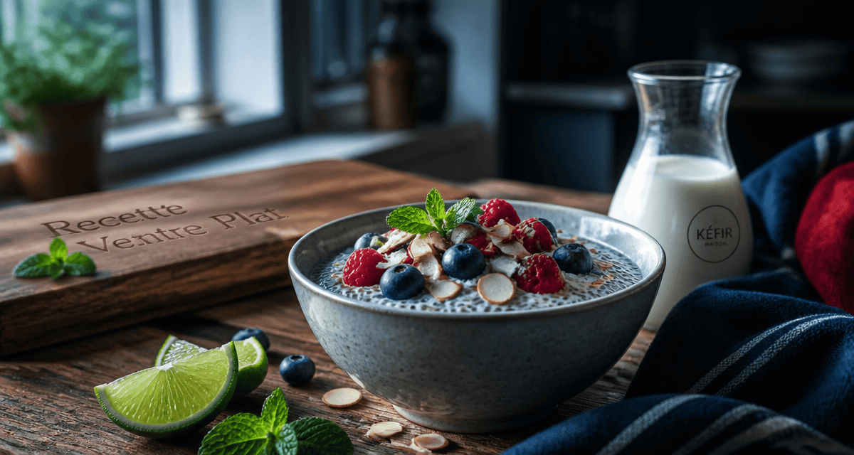 recette pour maigrir le ventre pudding chia kéfir