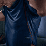 t shirt de sport homme bleu nuit mesh