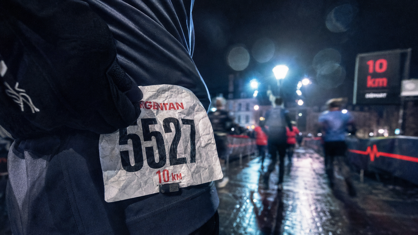 10 km d'argentan 2025 : dossard et puce de chronométrage du coureur