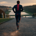 15 km de Versailles, coureur sur allées du château, parcours royal