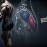 anatomie du moyen fessier chez un athlète, schéma et muscles