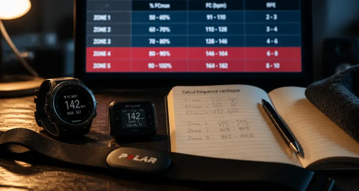 Calculer la frequence cardiaque : cardiofréquencemètre et montre