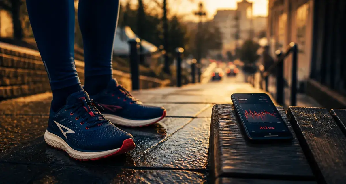 Calories brulees jogging 30 minutes : graphique calories sur smartphone