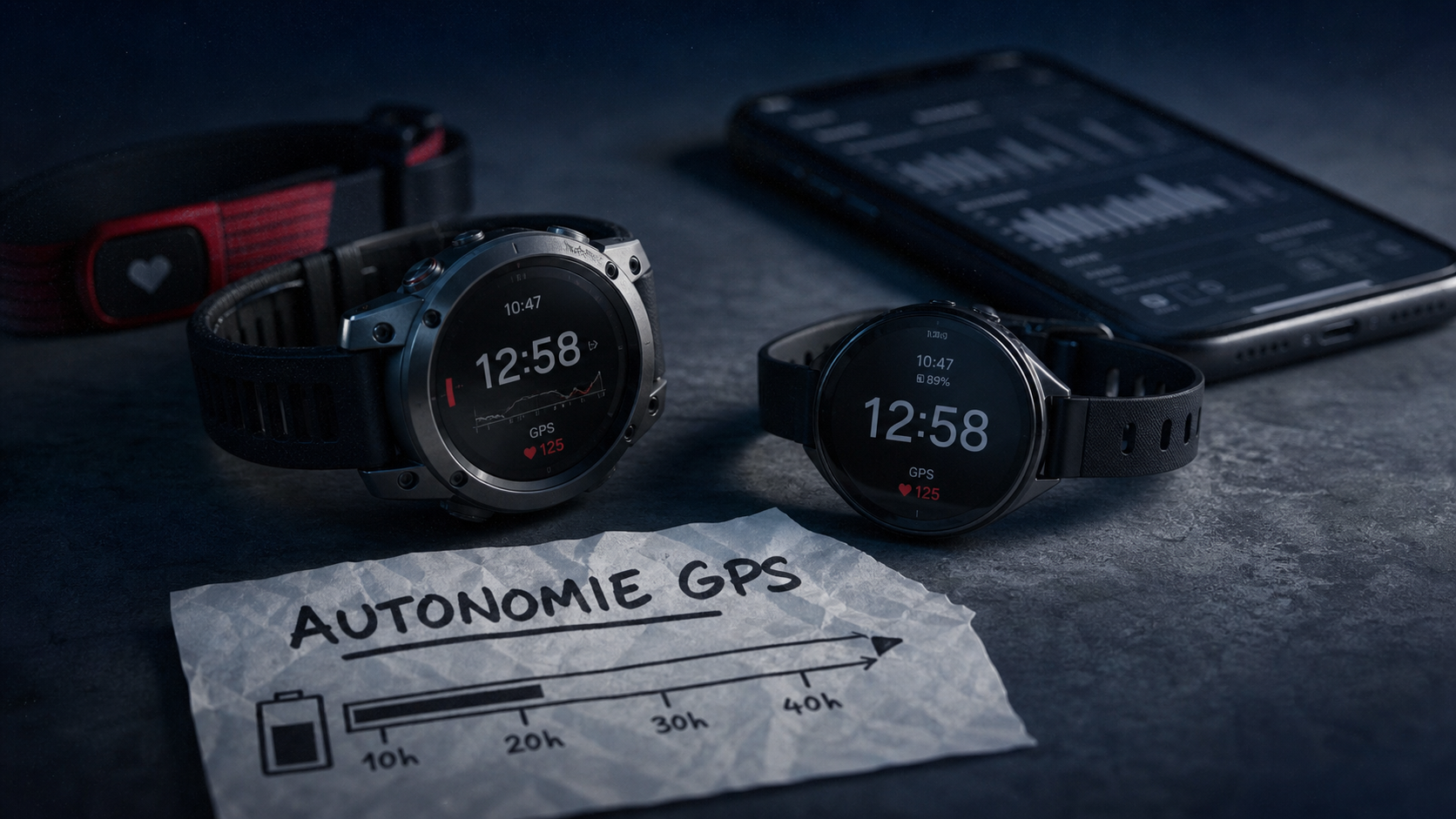 Coros vs Garmin : montre GPS sport, autonomie GPS