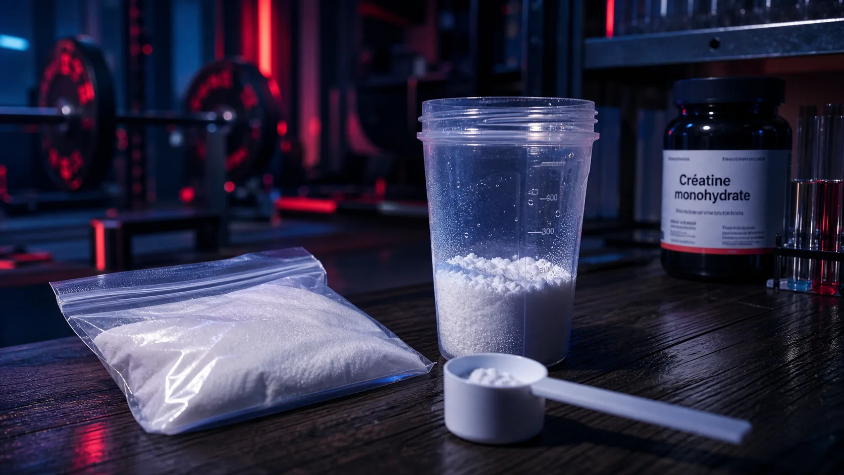 Creatine la meilleure : monohydrate pure, shaker et poudre en salle de sport