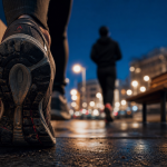 Marche 30 minutes par jour : chaussures sur trottoir, routine santé