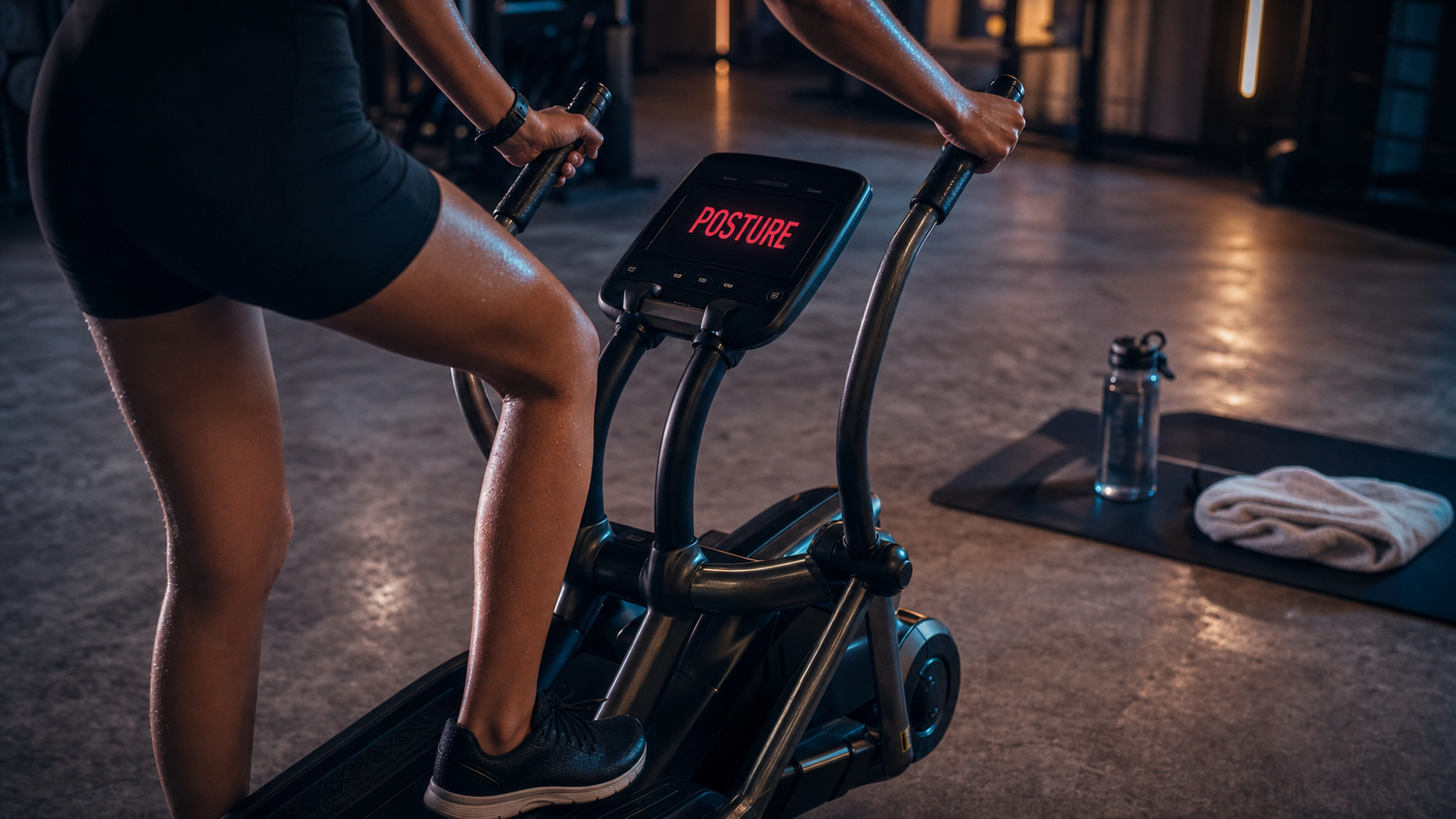 Avis kiné vélo elliptique : genoux et dos, posture stable