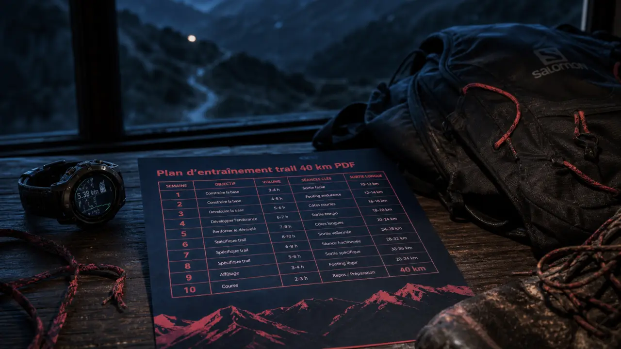 Plan entrainement trail 40 km pdf : 10 semaines D+ et sorties longues