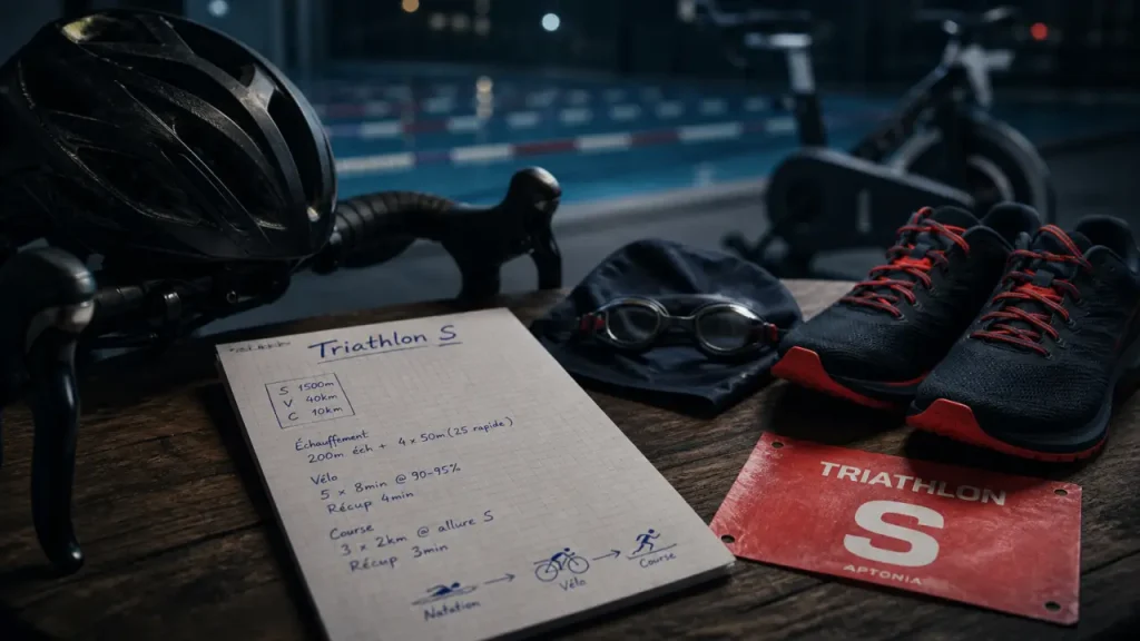 8 semaines pour préparer un triathlon S : volume, transitions et affûtage