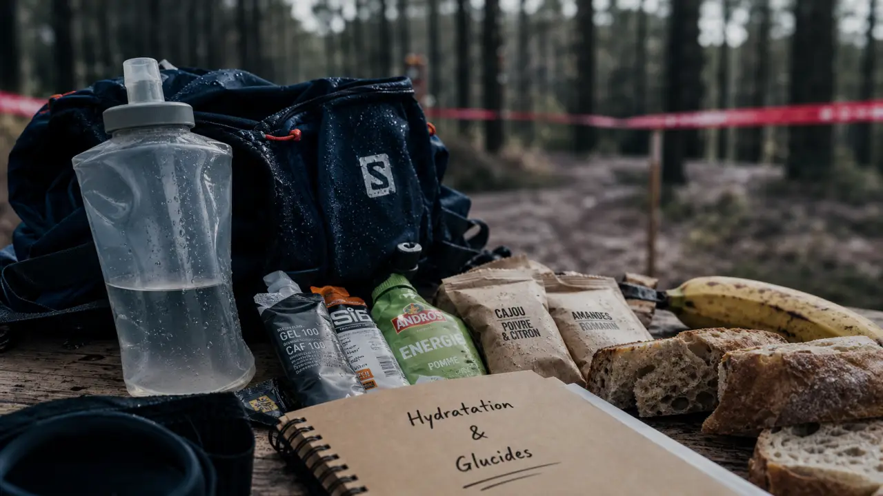 Trail et alimentation : gels et glucides sur table de ravitaillement