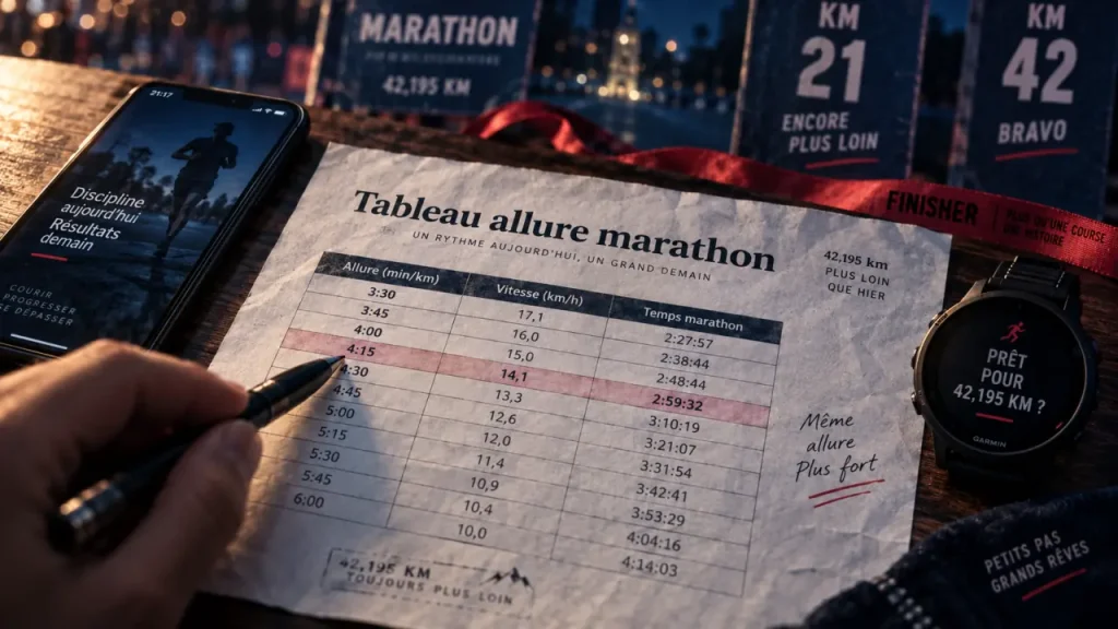 Marathon : tenir l’allure cible sans partir trop vite, les bons temps de passage