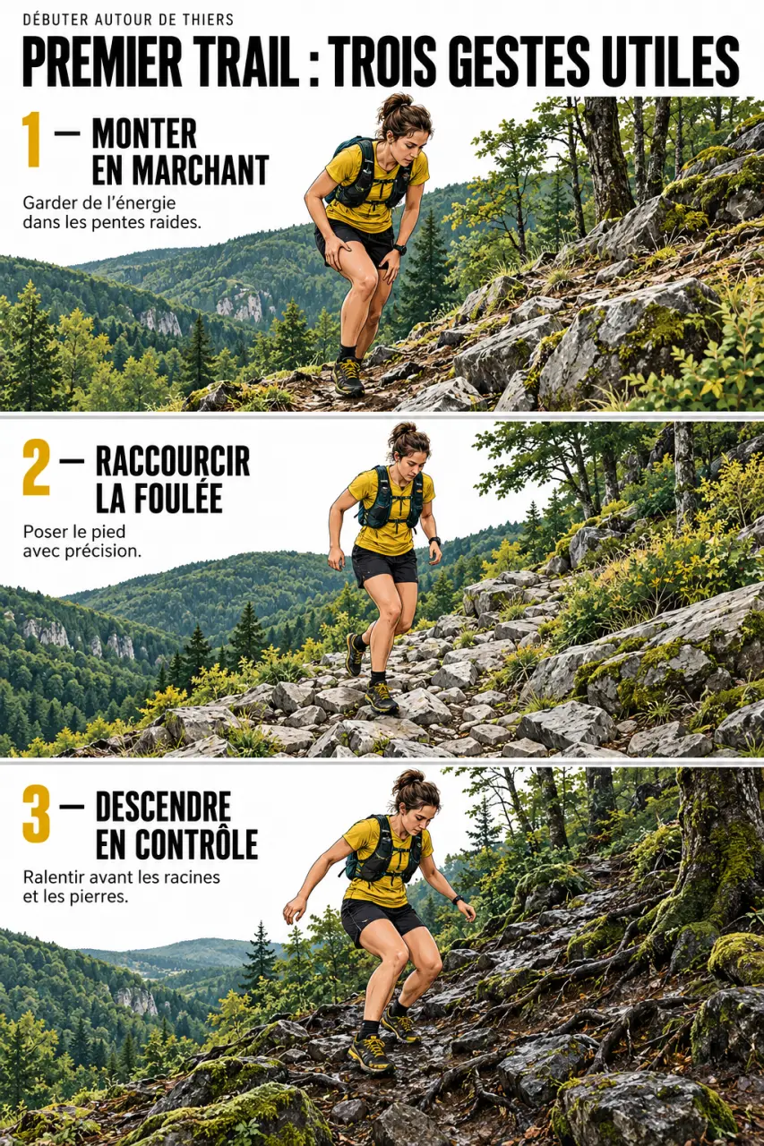 Préparer son premier trail autour de Thiers : gérer les montées, les descentes et les sentiers techniques