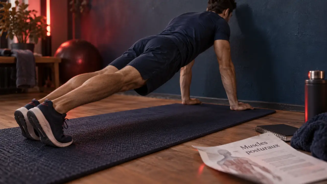 Muscles posturaux pour stabiliser le dos, posture en planche