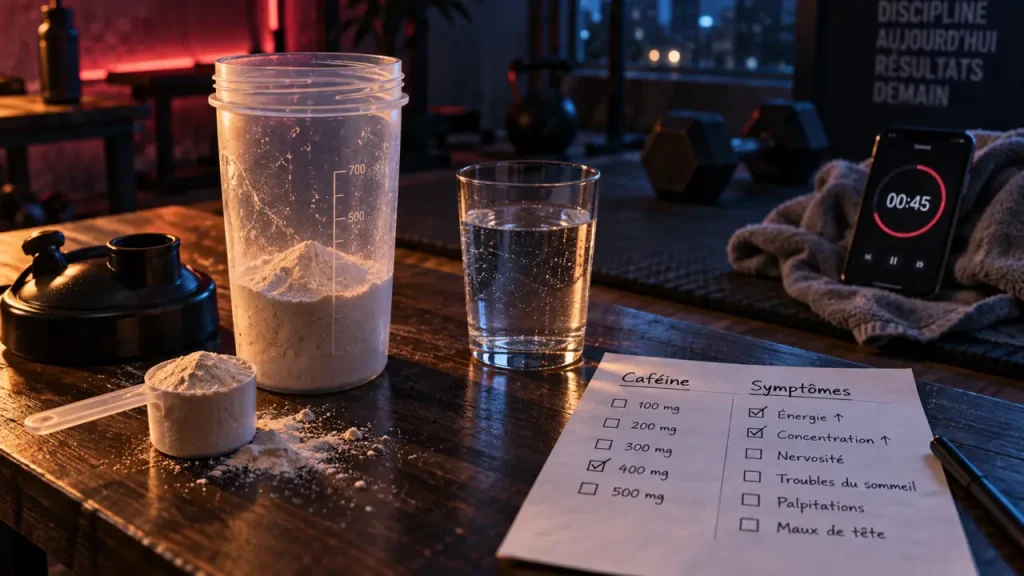 Les effets secondaires du pre-workout viennent surtout du dosage et du cumul de stimulants